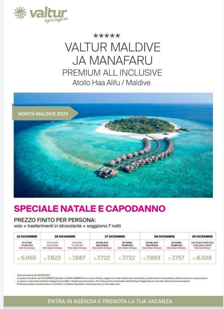 SPECIALE VALTUR MALDIVE