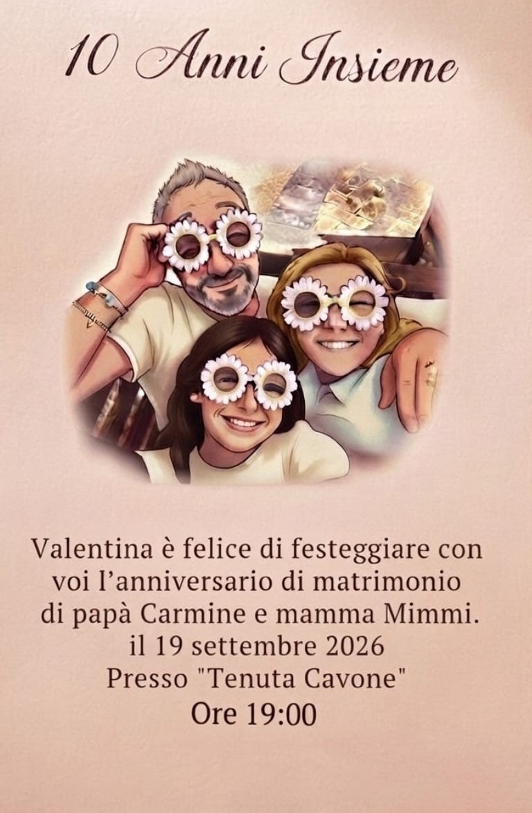 10° ANNIVERSARIO DI MATRIMONIO CARMINE E CARMELINA